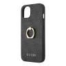 Чехол Guess PU 4G + Ring Hard для iPhone 14, серый