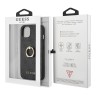 Чехол Guess PU 4G + Ring Hard для iPhone 14, серый