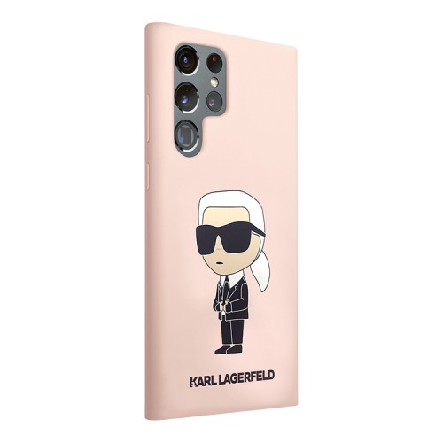 Чехол Lagerfeld Liquid silicone NFT Karl Ikonik Hard для Galaxy S23 Ultra, розовый
