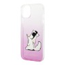 Чехол Karl Lagerfeld Choupette Fun Hard Gradient для iPhone 14 Plus, розовый