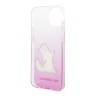 Чехол Karl Lagerfeld Choupette Fun Hard Gradient для iPhone 14 Plus, розовый