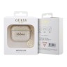 Чехол Guess Glitter flakes Metal logo with charm для Airpods 3 (2021), золотой