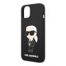Lagerfeld для iPhone 15 чехол Liquid silicone NFT Karl Ikonik Hard Black