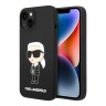 Lagerfeld для iPhone 15 чехол Liquid silicone NFT Karl Ikonik Hard Black