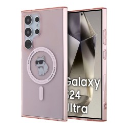 Karl Lagerfeld для Galaxy S24 Ultra чехол PC/TPU NFT Choupette Hard Pink (MagSafe)