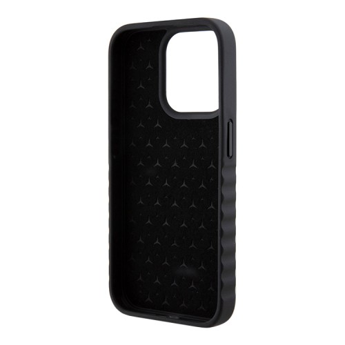 Mercedes для iPhone 15 Pro чехол Leather Plain Smooth Hard Black