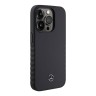Mercedes для iPhone 15 Pro чехол Leather Plain Smooth Hard Black