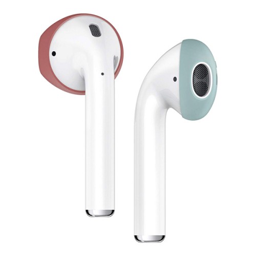Накладки Elago Secure Fit для AirPods 1/2, Italian rose/Coral blue (2 пары)