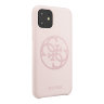 Чехол Guess Silicone collection 4G logo для iPhone 11, розовый