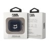 Karl Lagerfeld для Airpods 3 чехол PU Saffiano Monogram with ring NFT Metal Head Choupette Black
