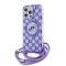 Karl Lagerfeld для iPhone 15 Pro Max чехол Crossbody PC/TPU NFT Karl&Choup Head Purple (MagSafe) +Cord