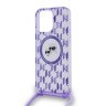 Karl Lagerfeld для iPhone 15 Pro Max чехол Crossbody PC/TPU NFT Karl&Choup Head Purple (MagSafe) +Cord