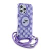 Karl Lagerfeld для iPhone 15 Pro Max чехол Crossbody PC/TPU NFT Karl&Choup Head Purple (MagSafe) +Cord
