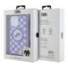 Karl Lagerfeld для iPhone 15 Pro Max чехол Crossbody PC/TPU NFT Karl&Choup Head Purple (MagSafe) +Cord