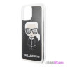 Чехол Karl Lagerfeld Liquid Glitter Iconic Karl Hard для iPhone 11 Pro Max, черный