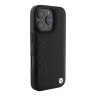 BMW для iPhone 16 Pro чехол Signature Leather Logo imprint Black