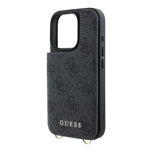 Guess для iPhone 16 Pro чехол Crossbody cardslots magnetic 4G Black