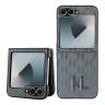 Karl Lagerfeld для Galaxy Z Flip 6 чехол PU-кожа Saffiano Monogram Metal logo Grey