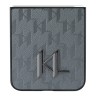 Karl Lagerfeld для Galaxy Z Flip 6 чехол PU-кожа Saffiano Monogram Metal logo Grey