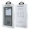 Karl Lagerfeld для Galaxy Z Flip 6 чехол PU-кожа Saffiano Monogram Metal logo Grey