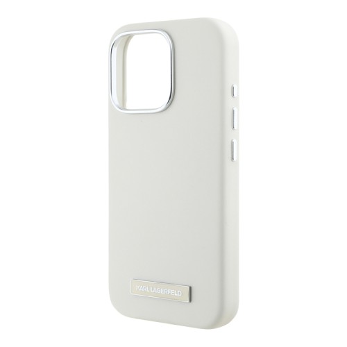 Karl Lagerfeld для iPhone 16 Pro чехол PU-кожа Grained Full Wrapped Beige (MagSafe)