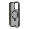 TUMI для iPhone 16 Pro Max чехол PC/TPU + Aluminium Ring stand Hard Black (MagSafe)