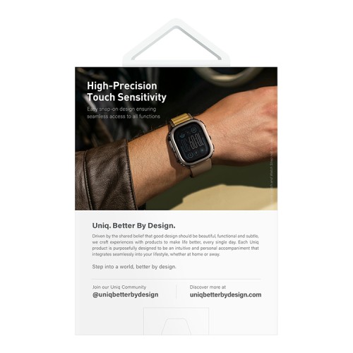 Uniq для Apple Watch 49 mm чехол VOUTE with 9H Tempered Glass Jet Black