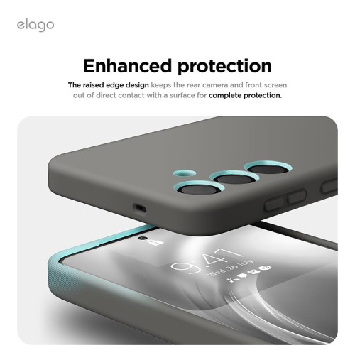 Elago для Galaxy S25 чехол Soft silicone (Liquid) Medium Grey