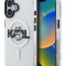 Karl Lagerfeld для iPhone 16 чехол PC/TPU Sketch Choupette Transparent (MagSafe)