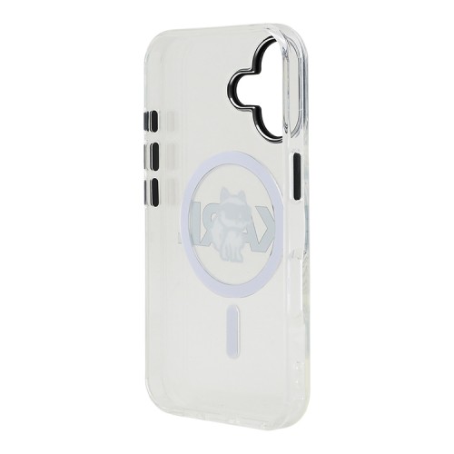 Karl Lagerfeld для iPhone 16 чехол PC/TPU Sketch Choupette Transparent (MagSafe)