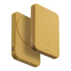Uniq внешний аккумулятор Lyden Lexa 5000W Magnetic wireless 15W USB-C PD 20W Canary Yellow