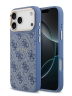 Guess для iPhone 17 Pro Max чехол PU 4G Classic metal logo Gold camera Hard Blue (MagSafe)