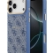 Guess для iPhone 17 Pro Max чехол PU 4G Classic metal logo Gold camera Hard Blue (MagSafe)