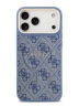 Guess для iPhone 17 Pro Max чехол PU 4G Classic metal logo Gold camera Hard Blue (MagSafe)