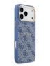 Guess для iPhone 17 Pro Max чехол PU 4G Classic metal logo Gold camera Hard Blue (MagSafe)