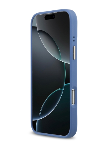 Guess для iPhone 17 Pro Max чехол PU 4G Classic metal logo Gold camera Hard Blue (MagSafe)
