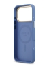Guess для iPhone 17 Pro Max чехол PU 4G Classic metal logo Gold camera Hard Blue (MagSafe)