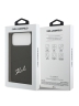 Karl Lagerfeld для iPhone 17 Pro чехол PU Signature logo with Cardslot Hard Black