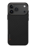 Uniq для iPhone 17 Pro Max чехол KEVA EDGE Full Kevlar Carbon Black (MagSafe)