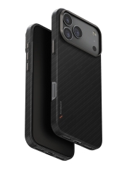 Uniq для iPhone 17 Pro Max чехол KEVA EDGE Full Kevlar Carbon Black (MagSafe)