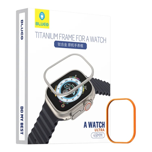 BlueO рамка для Apple Watch Ultra 1/2/3 49 mm, Titanium Frame Orange