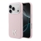 Karl Lagerfeld для iPhone 17 Pro чехол PU Full Wrapped K HEAD Metal logo & Cam Hard Pink (MagSafe)