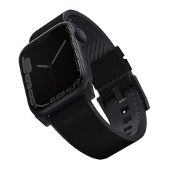 Кожаный ремешок Uniq Straden Waterproof для Apple Watch 49-46-45-44 мм, черный