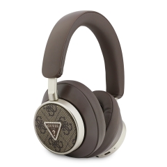 (Уценка) Guess наушники беспроводные накладные Bluetooth HP ENC PU 4G with Triangle Diamond Logo Brown