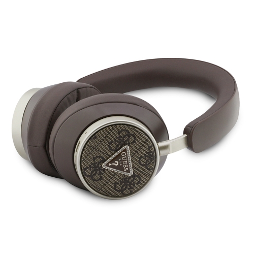 (Уценка) Guess наушники беспроводные накладные Bluetooth HP ENC PU 4G with Triangle Diamond Logo Brown