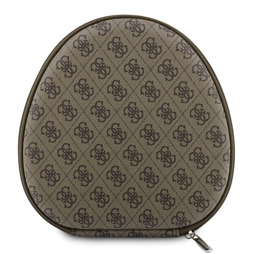 (Уценка) Guess наушники беспроводные накладные Bluetooth HP ENC PU 4G with Triangle Diamond Logo Brown