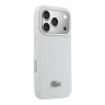Lacoste для iPhone 17 Pro Max чехол PVC Lacquer Metal logo Hard Light Grey (MagSafe)