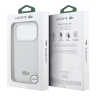 Lacoste для iPhone 17 Pro Max чехол PVC Lacquer Metal logo Hard Light Grey (MagSafe)