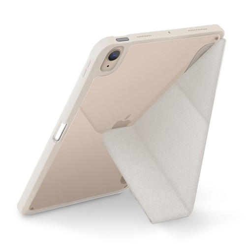 Чехол Uniq Moven для iPad Air 10.9 (2022/20) с отсеком для стилуса, бежевый/прозрачный