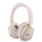 Guess наушники беспроводные накладные Bluetooth HP ENC Rectangle Satined PU Script Metal Logo Pink